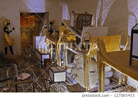 Egyptian tomb artifacts 127865453