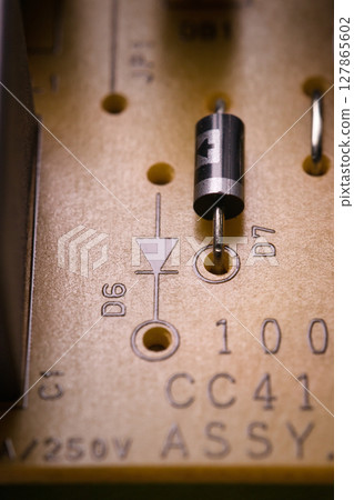Close-up of a computer board and wiring Close-up of a computer board and wiring 127865602