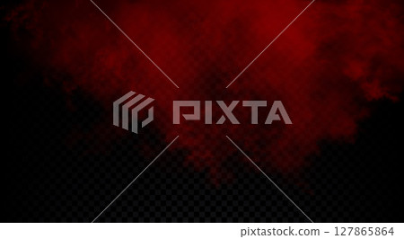 Red, scarlet, burgundy, sangria gradient colorful smoke cloud. Vector realistic magic color vibrant Red, scarlet, burgundy, sangria gradient colorful smoke cloud. Vector realistic magic color vibrant 127865864