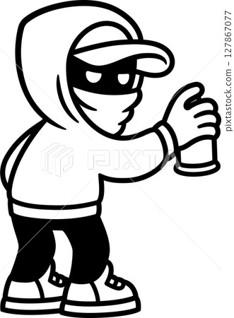 Graffiti artist character Graffiti artist character 127867077