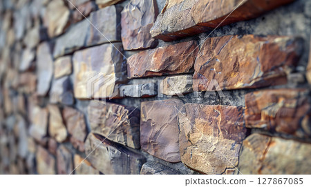 close-up of textured natural stone wall close-up of textured natural stone wall 127867085