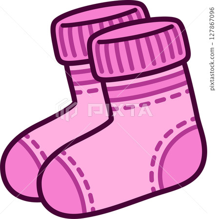 Pair of socks drawing Pair of socks drawing 127867096