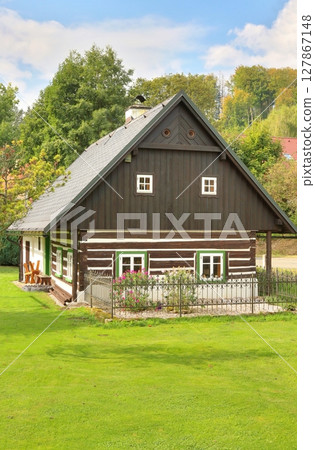 Beautiful wooden cottage in Czech republic 127867148