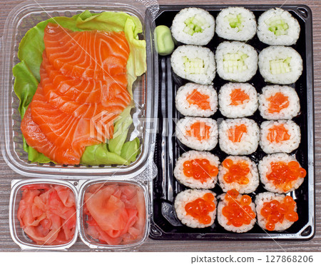 Sushi takeout 127868206