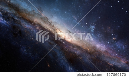 Majestic View of the Milky Way Galaxy 127869170
