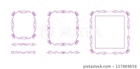 Set of coquette bow frames, text delimiters Set of coquette bow frames, text delimiters 127869658