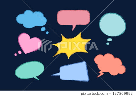 Speech bubbles for motivation messages, ads Speech bubbles for motivation messages, ads 127869992