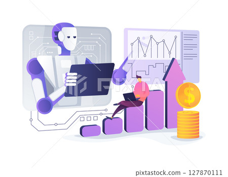 Robo-Advisors for Investment Management abstract concept vector illustration. 127870111
