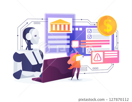 Real-Time Fraud Detection Systems abstract concept vector illustration. Real-Time Fraud Detection Systems abstract concept vector illustration. 127870112