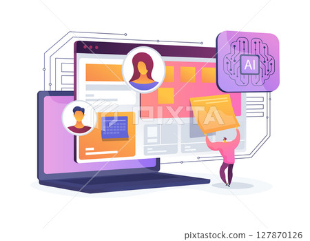 Cloud-Based Project Management Platforms abstract concept vector illustration. 127870126