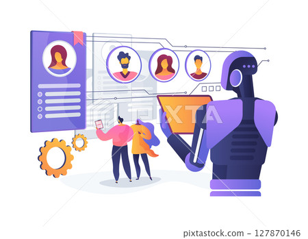 AI-Powered Team Matchmaking abstract concept vector illustration. AI-Powered Team Matchmaking abstract concept vector illustration. 127870146