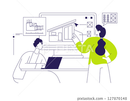 Architecture software abstract concept vector illustration. 127870148