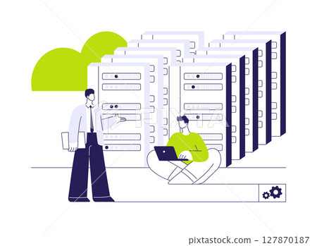 Cloud reliability engineer abstract concept vector illustration. 127870187