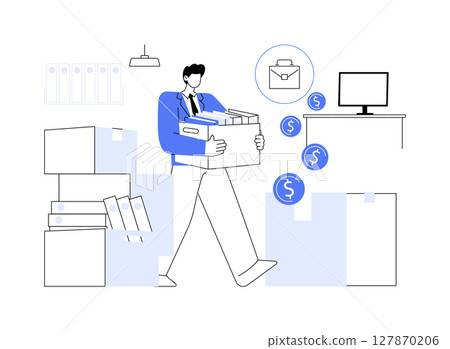 Moving expenses isolated cartoon vector illustrations. 127870206