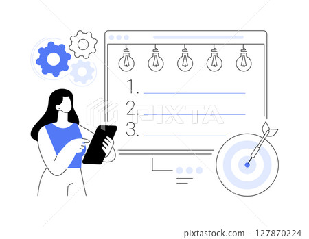 SMART goal setting isolated cartoon vector illustrations. SMART goal setting isolated cartoon vector illustrations. 127870224