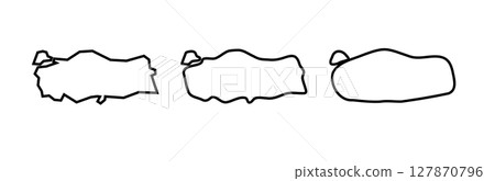 Turkey country black outline silhouettes in three different levels of smoothness. Simplified maps. Vector icons isolated on white background. Turkey country black outline silhouettes in three different levels of smoothness. Simplified maps. Vector icons isolated on white background. 127870796