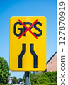 Sign do not follow GPS, narrow road in Westerlo, Antwerp Province, Belgium 127870919