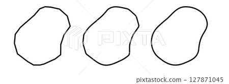 Nauru country black outline silhouettes in three different levels of smoothness. Simplified maps. Vector icons isolated on white background. Nauru country black outline silhouettes in three different levels of smoothness. Simplified maps. Vector icons isolated on white background. 127871045