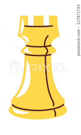 Chess rook cartoon design element Chess rook cartoon design element 127871783