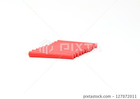 Japanese candles on white background Japanese candles on white background 127872011