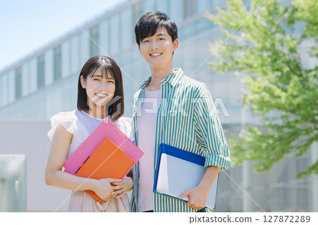 University students, university campus, vocational school students, blue sky University students, university campus, vocational school students, blue sky 127872289