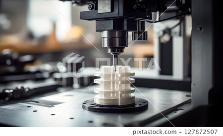 High-precision machining of parts on a CNC machine High-precision machining of parts on a CNC machine 127872507