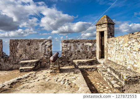 The Fort and Castelo of Marvao on the Hill of Castelo de Marvao in Alentejo, Portugal 127872553