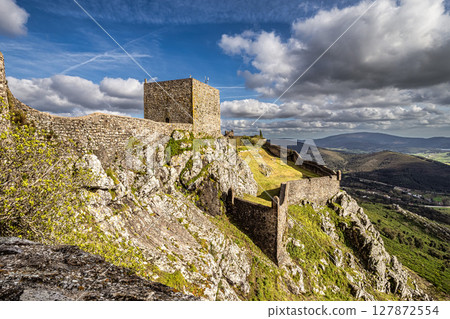 The Fort and Castelo of Marvao on the Hill of Castelo de Marvao in Alentejo, Portugal 127872554
