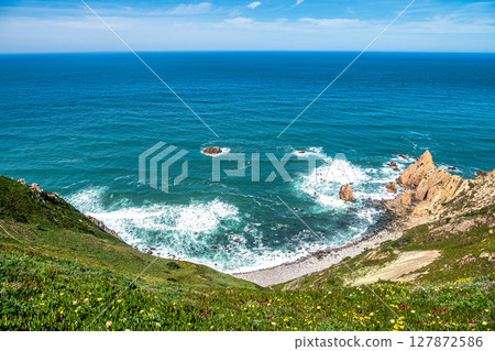 Praia Da Ursa, Ursa Beach near Cabo Da Roca on Atlantic coast, Sintra, Portugal 127872586