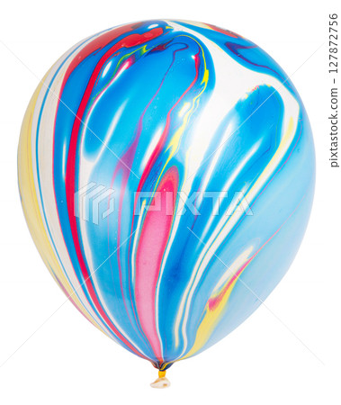 Painted colorful balloon isolated over the white background 127872756
