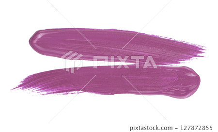Acrylic two paint stroke isolated on the white 127872855