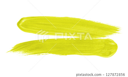 Acrylic two paint stroke isolated on the white Acrylic two paint stroke isolated on the white 127872856