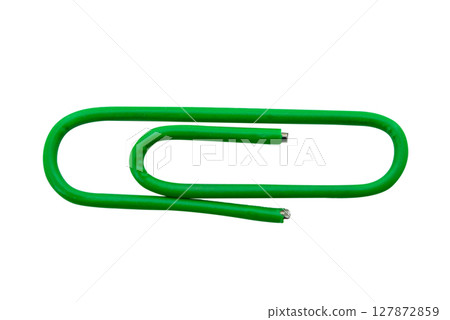 Single office clip isolated over the white background 127872859