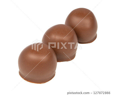 Chocolate sweets isolated on a white background. 127872866