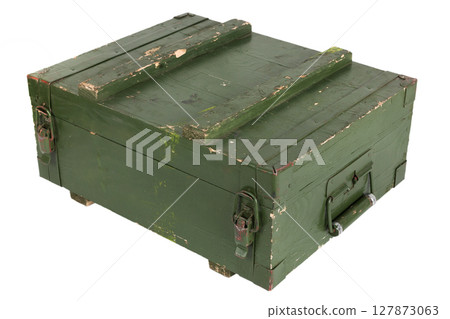 Army ammunition green color crate Army ammunition green color crate 127873063