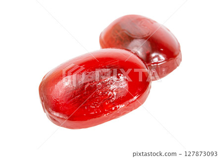 Colorful candies on white background 127873093