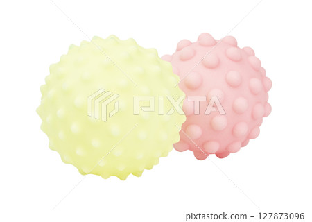 Bright ball rubber toy for dogs. Accessories for pets. 127873096