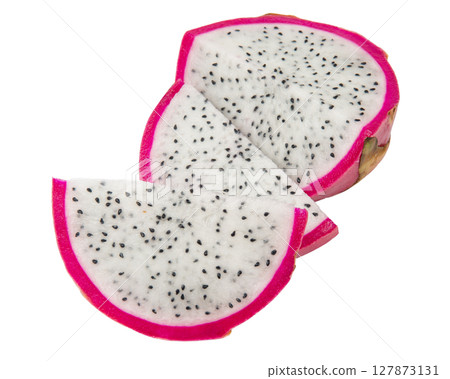 Fresh dragon fruit isolated on white background Fresh dragon fruit isolated on white background 127873131
