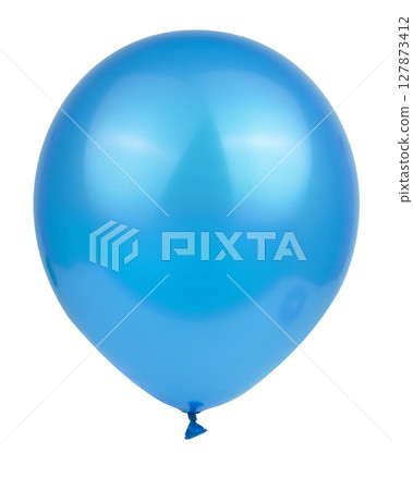 Blue balloon isolated on white background. Blue balloon isolated on white background. 127873412