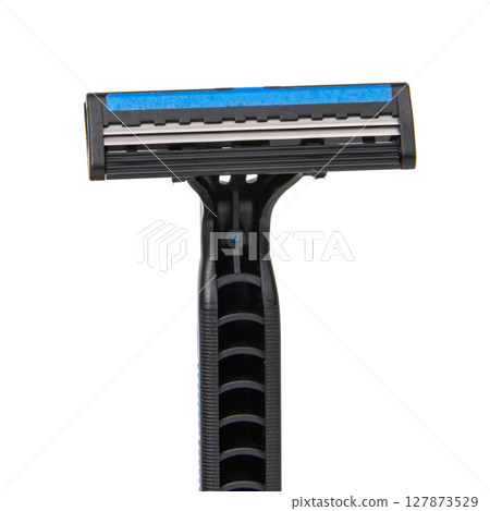 Colorful plastic disposable razor. Design for wrapping paper, poster banner and many more. Colorful plastic disposable razor. Design for wrapping paper, poster banner and many more. 127873529