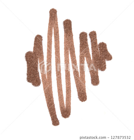 Brown color eyeliner brush paint on background 127873532