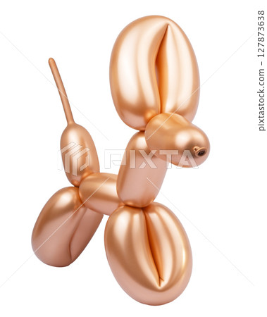 bright balloon dog isolated on the white background 127873638