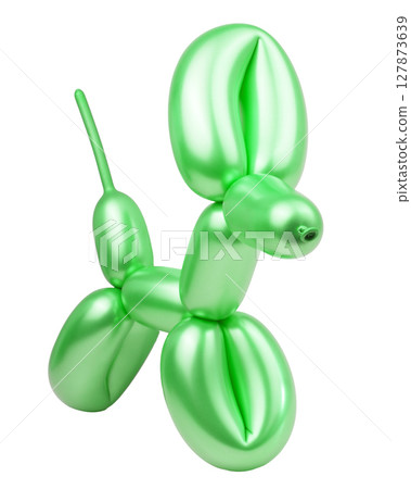 bright balloon dog isolated on the white background 127873639