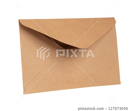 Brown Envelope on white background 127873656