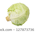 green cabbage isolated on white background 127873736