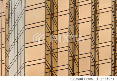 Gold glass building facade 127873974