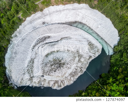 Aerial view of the Dragon Eye of Hachimantai in Iwate and Akita Prefectures Aerial view of the Dragon Eye of Hachimantai in Iwate and Akita Prefectures 127874097