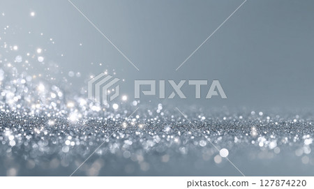 Silver glitter sparkling glitter background bokeh 127874220