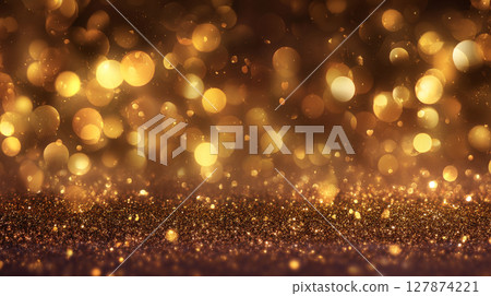 帶有金色閃光的奢華閃光背景 帶有金色閃光的奢華閃光背景 127874221
