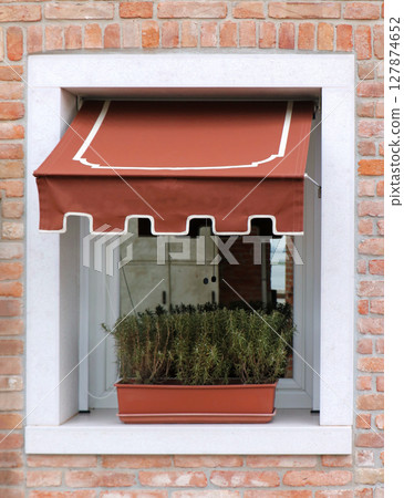 Retro window with conopy Retro window with conopy 127874652